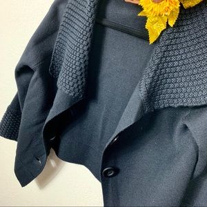 CAbi Jackie O Shawl Collar Cardi wCrochet Sleeves